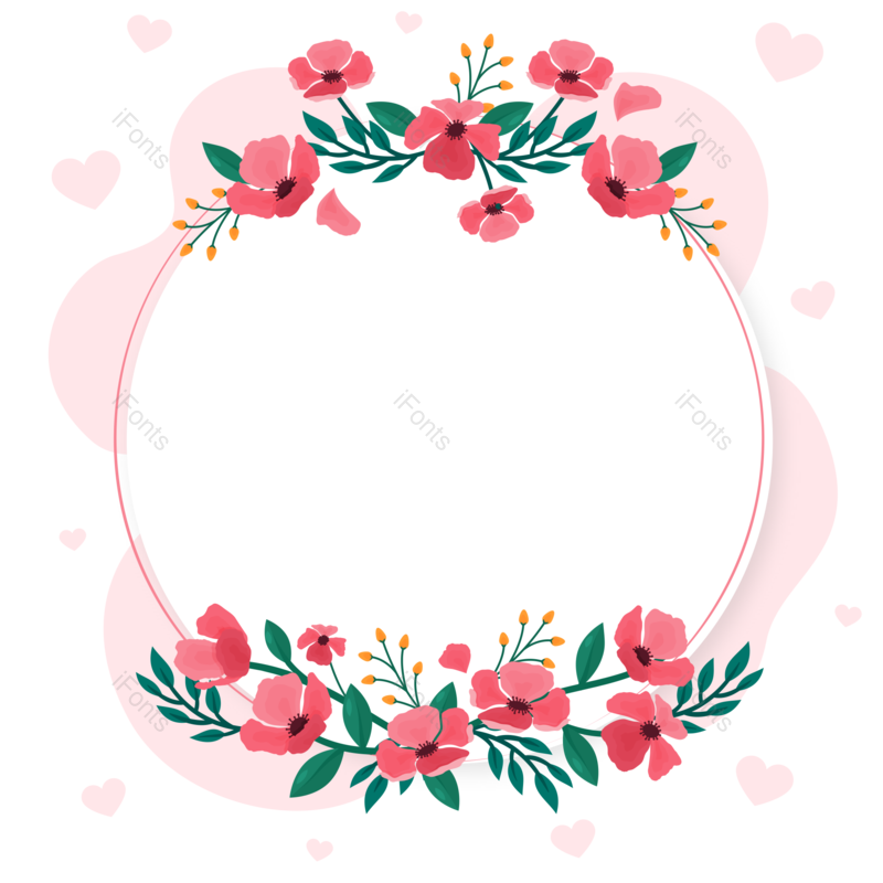 边框图片,节日元素,母亲节PNG,花草免抠素材